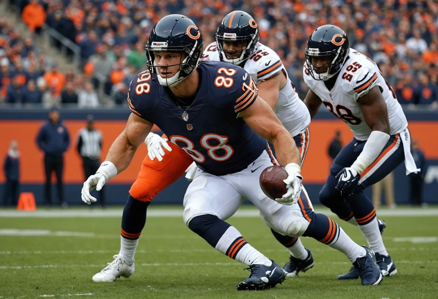 Cole Kmet Out for Season: Bears TE Suffers Knee Injury