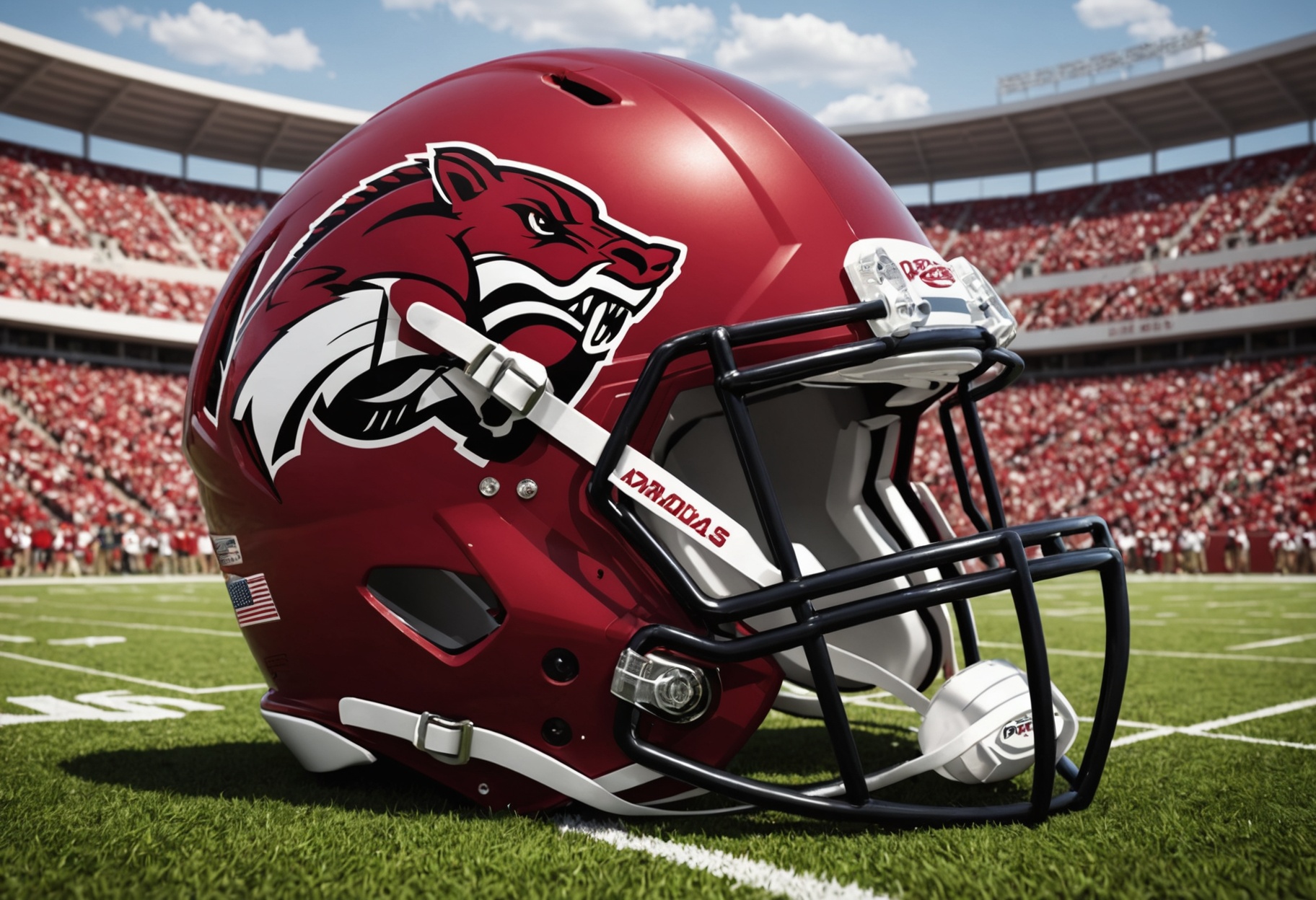 Arkansas Razorbacks Venomous Snake Football Helmet Stirs Buzz Across College Football